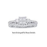Stunning 2 Piece 14K. White Gold 1.36 Ctw Diamond Wedding Set For Her ** BLOWOUT SALE **
