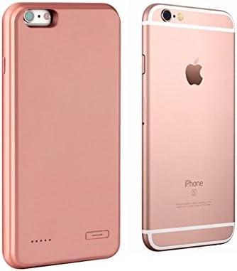Extreme Lightweight Ultra Slim Iphone 6S Battery Case, Iphone 6S Charger Case , External Backup Power 6 Battery Case Cover for Iphone 6/6S Super Touch Feel 2500mAh (Rose Golden for 6/6S)