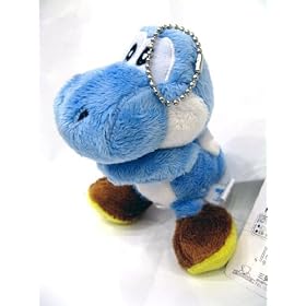 Super Mario Bro.: Mini Blue XS Plush Yoshi Keychain