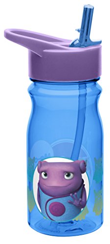 Zak! Designs Tritan Water Bottle with Flip-Up Spout and Straw with Oh from Home, Break-resistant and BPA-free Plastic, 16.5 oz.