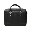 Prolink Glee TA-009Elegant Side-Sleeved Black Faux Leather Briefcase with Strap