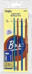 Boye Aluminum Crochet Hook Set with Scissors, Sizes F-I