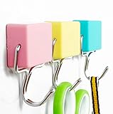 Moonse 3Pcs/Set Magnetic Hook fridge Coat Room Door Hooks Hanging Towel Decor Hangers