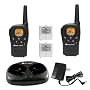 Midland LXT360VP3 22-Channel 22-Mile 2-Way GMRS Radio with Rechargeable Batteries and Dual Desktop Charger (Pair, Black)