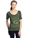 NFL Green Bay Packers Heather Vintage Thermal Sleeve Athletic Tee Women's