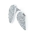 Diamante / Crystal Pierced Fashion Earrings Silver