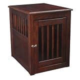 Solid Oak End Table Pet Crate - Large/Mahogany