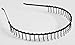 HEADBAND WIRE TEETH BLACK 1PC