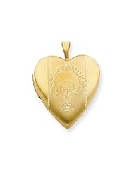 1/20 Gold Filled 20mm First Communion Heart Locket - Chain Included