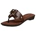 Nine West Women's Snopea Comfort Thong,Brown Leather,8 M US