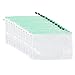 uxcell Plastic Office Home Pen File A4 Document Bags Zipper Folders Pockets 12 Pcs