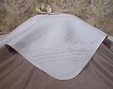 Silk blanket with pleating and scalloped venise lace