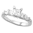 14K White Gold Diamond Engagement Ring - 1.12 Ct.