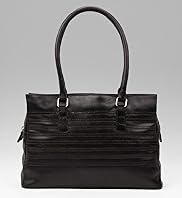 Leather Double Handle Stripe Tote Bag