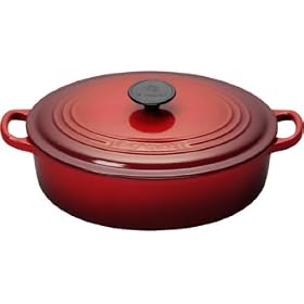 Buy Le Creuset Enameled Cast-Iron 3-1 2-Quart Oval Wide French Oven, Cherry