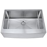 Kraus KHF-200R3-30 Stainless Steel Single Basin Apron Front Stainless Steel Kitchen Sink - Grids and Drains Included KHU-200R3-30