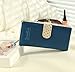 Doinshop New Fashion Lady Women Long Purse Clutch Wallet Zip Bag Card Holder (blue)