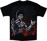 Bruce Lee Scratches Black T-Shirt Tee