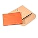 GintaXen Slim Genuine Leather Credit Card Holder Front Pocket Wallet with RFID Blocking - Orange