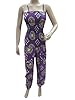 Jumpsuit Capri Romper Purple Yoga Pants Cotton Harem Pants Dress