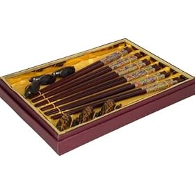 Buy 12 (6 pairs) Elegant Chopsticks & Holders Set In Gift Box