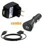 3 Piece Value Combo Accessory Bundle Kit: USB Car Charger + USB Travel Charge...
