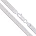 Sterling Silver Flexible Herringbone Necklace 4.5mm Solid 925 Italian Chain