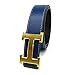 Maikun H-frame Buckle Leather Belt Blue with Maikun Draw String Backpack Gift