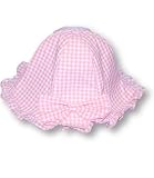 Lollipop Pink Gingham Baby Bonnet, Hats, Baby girl