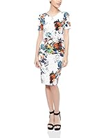 The Jersey Dress Company Vestido 3307 (Blanco / Multicolor)