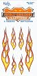 Hardley Dangerous Illusions Sizzling Flame Stickers Red