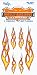 Hardley Dangerous Illusions Sizzling Flame Stickers Red