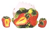 STRAWBERRY 3-D Table NAPKIN HOLDER W/SALT AND PEPPER