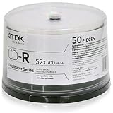 TDK - CD-R 52x - ink jet printable surface - spindle - storage media