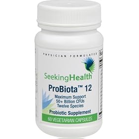 Click here to buy ProBiota 12 Maximum Support Probiotic - 50 Billion CFUs - 60 Vegetarian Capsules - Dairy... by Seeking Health.