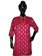 Designer Tunics-Amaranth Cerise Womens Summer Clothing Cotton Printed Tunic Tops M Free Shipp