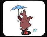 Mouse Pad with gopher, unicycle, umbrella, riding, weather
