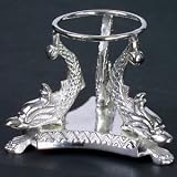 OPEN SALT STAND - SILVER PLATED DOLPHIN OPEN SALT STAND