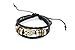 November's Chopin (TM) Handmade Owl Button Metal Ring Braided Adjustable Wrap Bracelet
