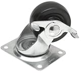 Casters: Shepherd 9511  Rubber Wheel Swivel Plate & Side Brake Casters