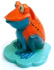 Frogs Themed Unique Novelty Decorative Eyeglasses Holder - Orange by 