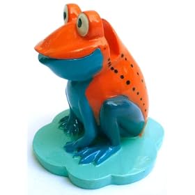 Click here to buy Frogs Themed Unique Novelty Decorative Eyeglasses Holder - Orange.