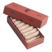 MMF Industries Chipboard Coin Storage Box for Pennies, 10 Dollar Capacity, Red (211040107)