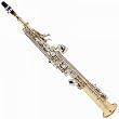 Cecilio 2Series SS-280LN 2-Tone Gold Lacquered Brass Soprano Saxophone w/ Case and Accessories
