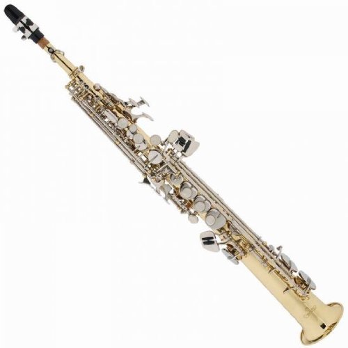 Best Price Cecilio 2Series SS-280LN 2-Tone Gold Lacquered Brass Soprano Saxophone w/ Case and Accessories