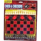 CLOSEOUT Chess and Checkers 6 Pcs Great Party F