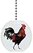 Gorgeous Rooster Solid Ceramic Fan Pull
