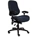 BodyBilt J2504x Blue Fabric XL High Back Task Ergonomic Chair with Arms, 22" Length x 21.50" Width Backrest, 26" Width Seat, Grade 3 Comfortek
