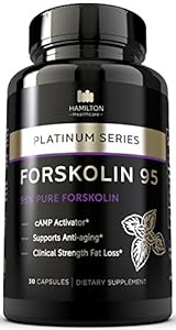 95% FORSKOLIN Amazing cAMP Activator - The Most Potent Supplement Available for Clinical Fat Loss and Anti Aging - 100% Natural and Unique Formula - Platinum Series By Hamilton Healthcare