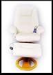 Aosom I3128 TV Recliner Massage Chair with Ottoman-Creme